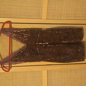 Intimately Free People Crushed Velvet Purple Lace Trim Small Sexy